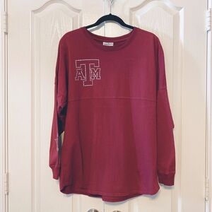 Texas A&M Aggies Long Sleeves T-SHIRT Size XS Rhinestones